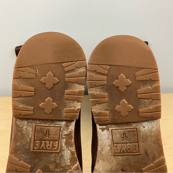 Frye Women’s Size 11.0 B Celia x Stitch Tall Brown Leather Riding Boots Pull On - Picture 10 of 15